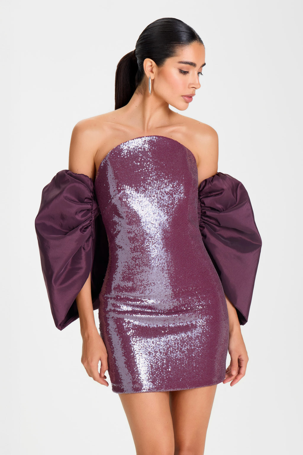 LARA BURGUNDY DRESS