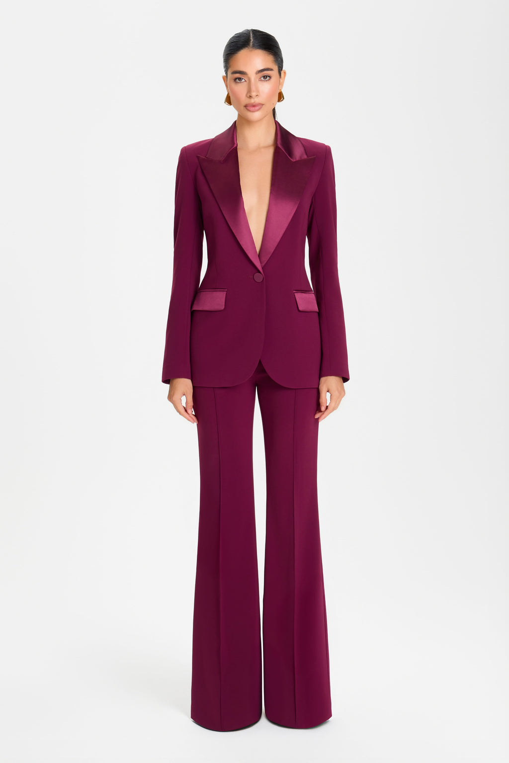 NATASHA BURGUNDY BLAZER