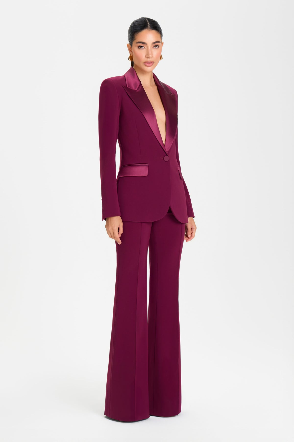 NATASHA BURGUNDY BLAZER