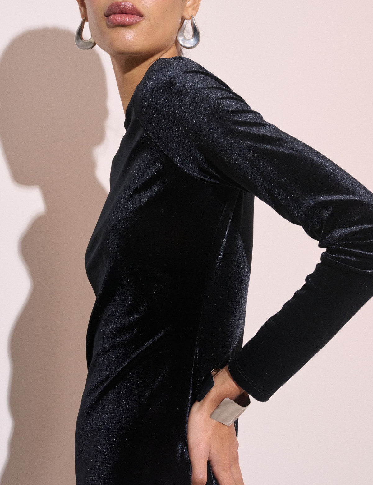 Black Velvet Bobbie Mini Dress