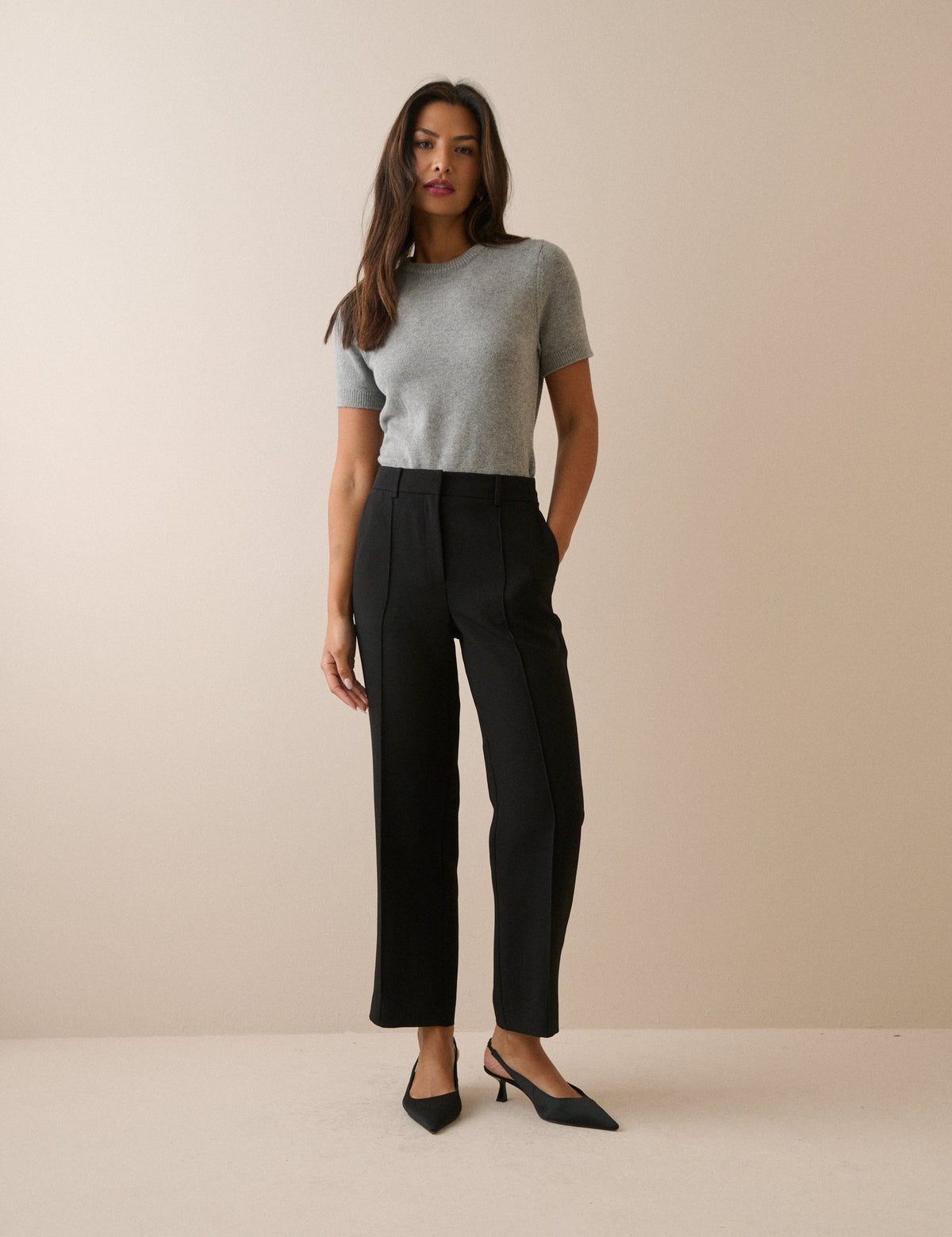 Black Cigarette Crepe Marnie Trousers