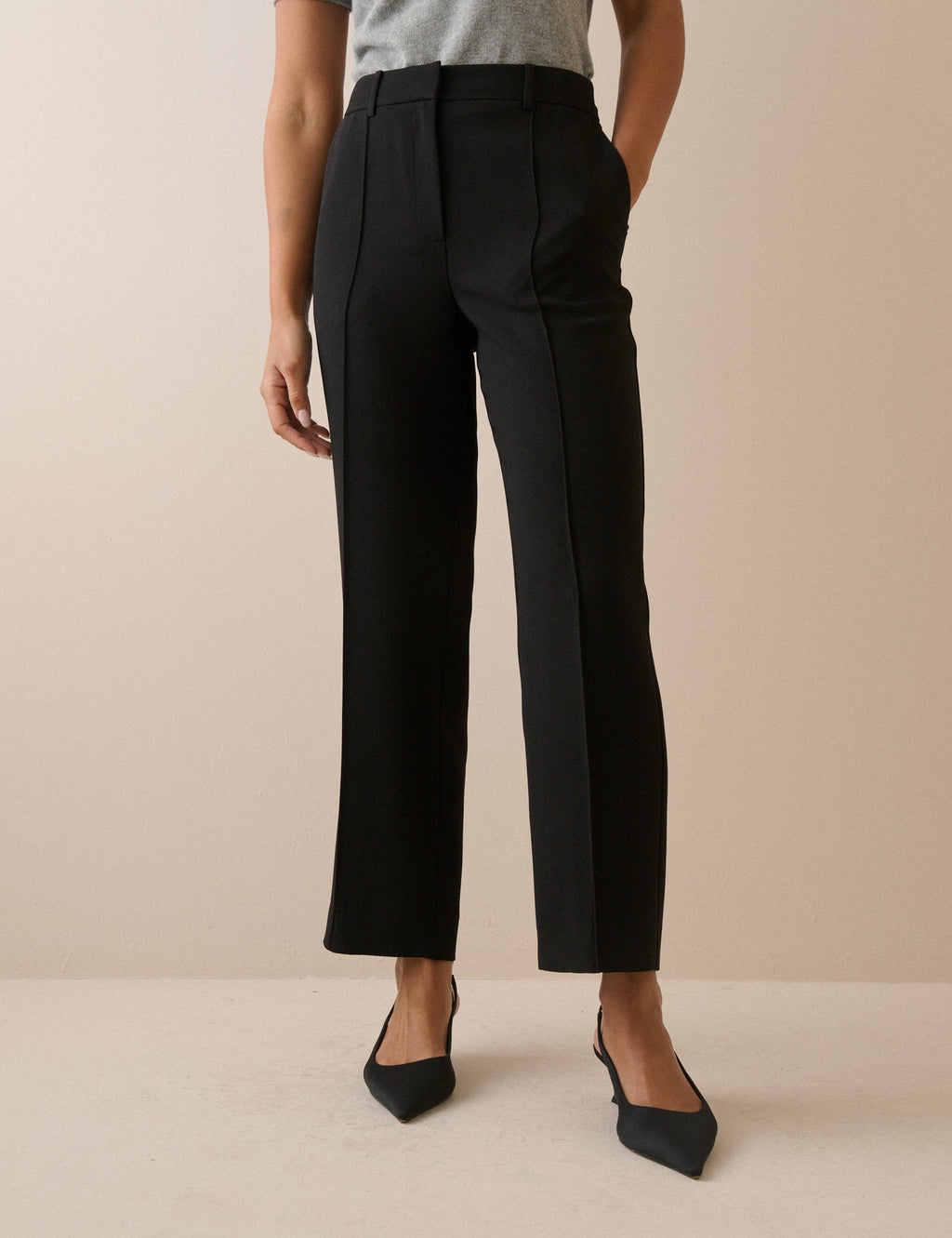 Black Cigarette Crepe Marnie Trousers