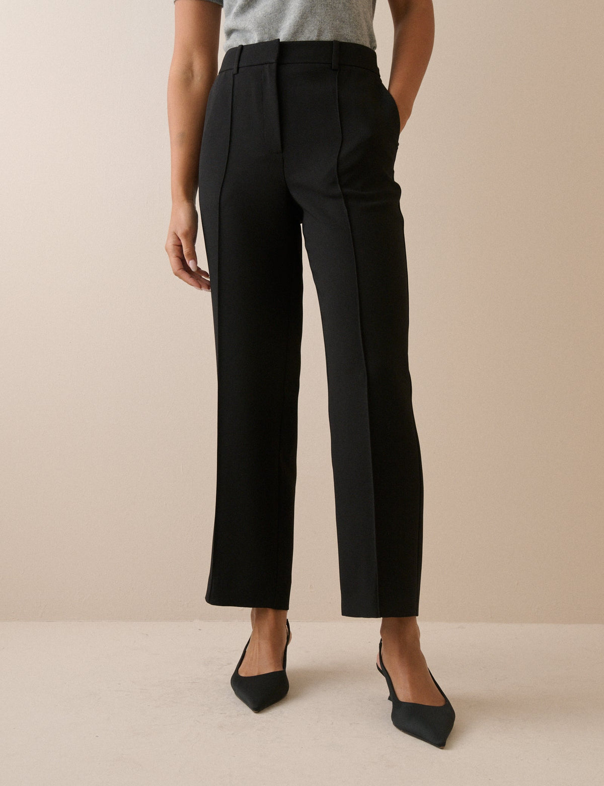 Black Cigarette Crepe Marnie Trousers