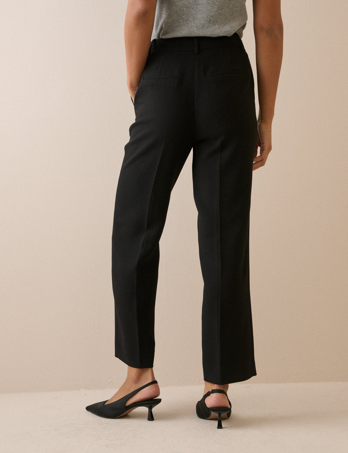 Black Cigarette Crepe Marnie Trousers