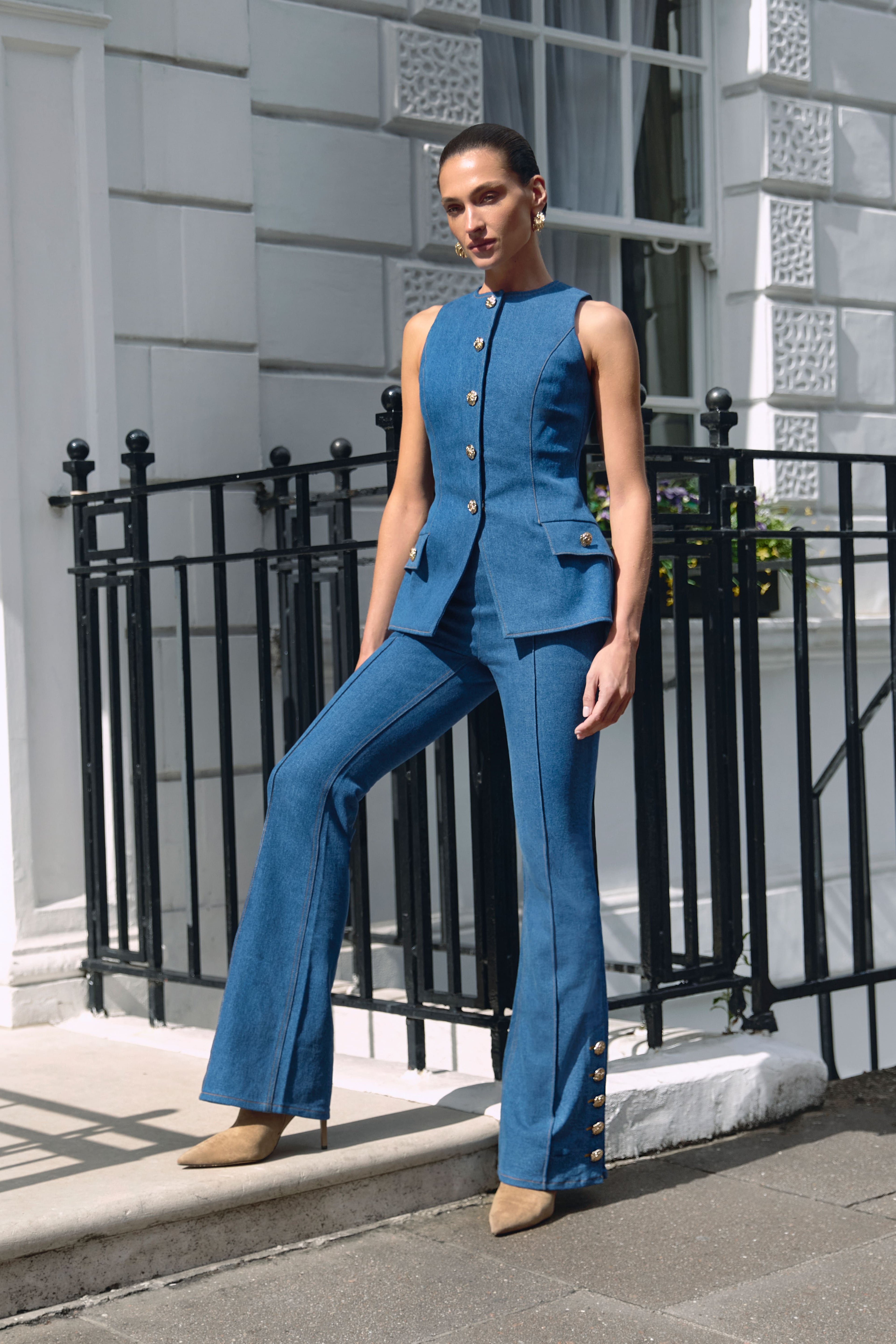 Kendra Light Denim Trousers