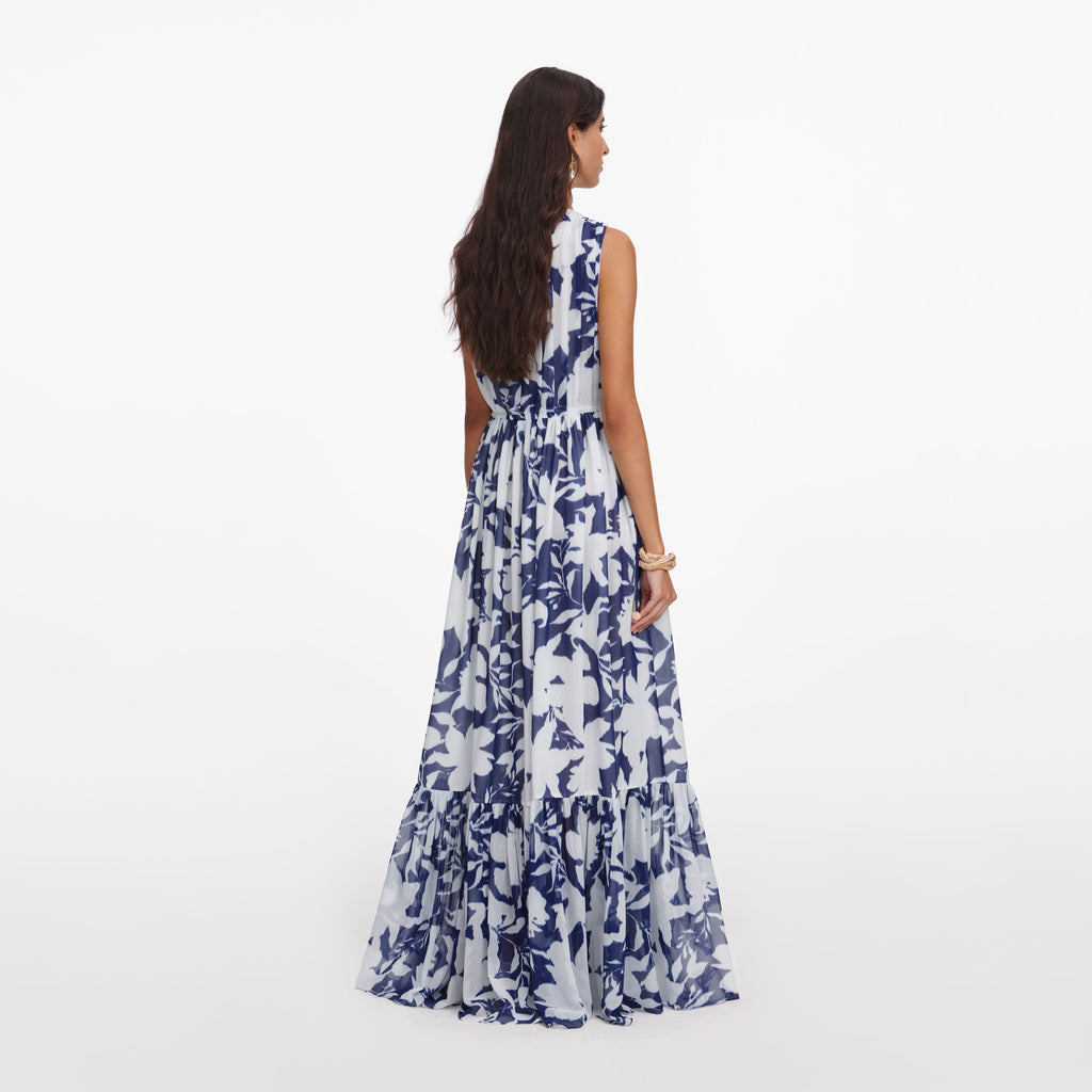 Printed Georgette Maxi Dress