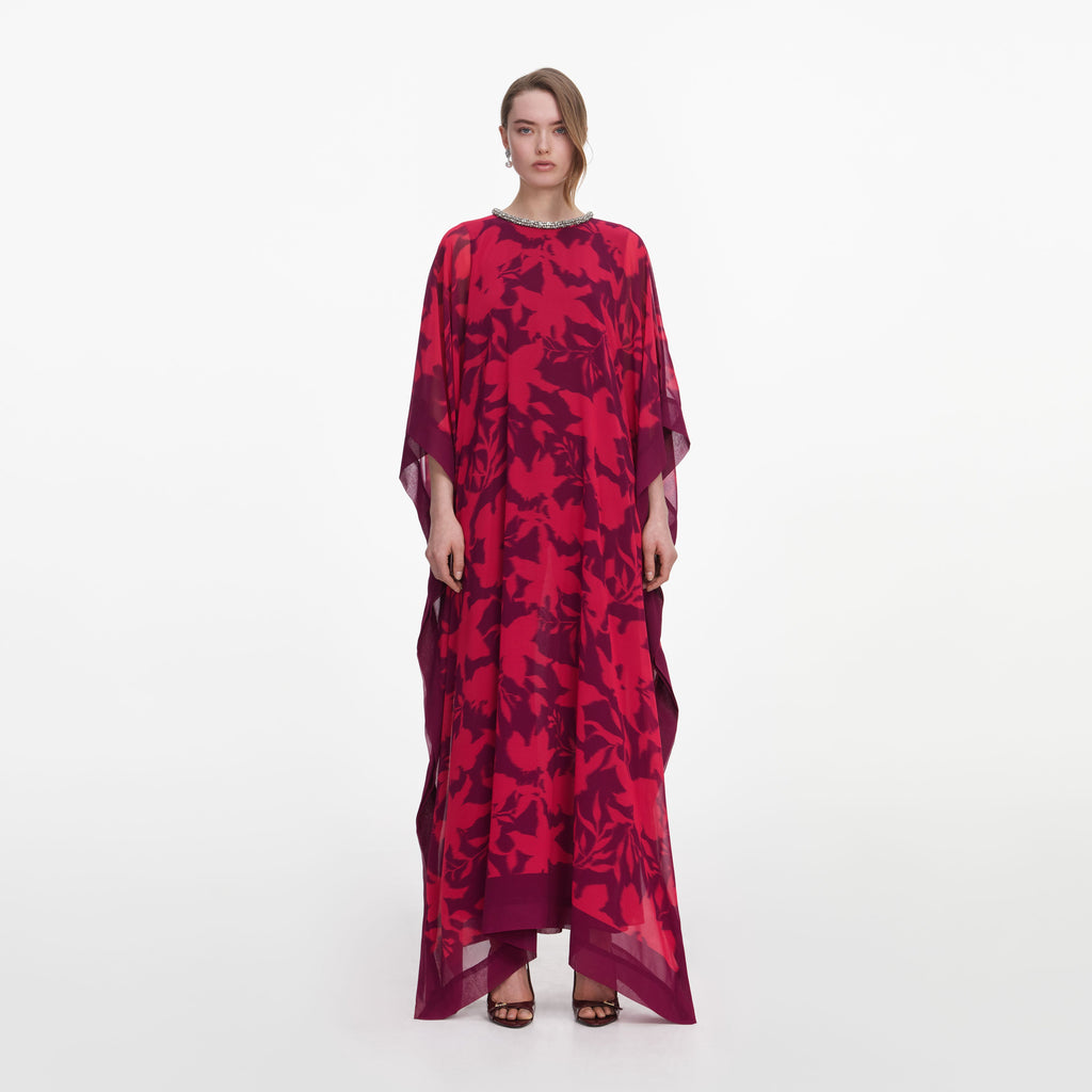 Pink Floral Kaftan