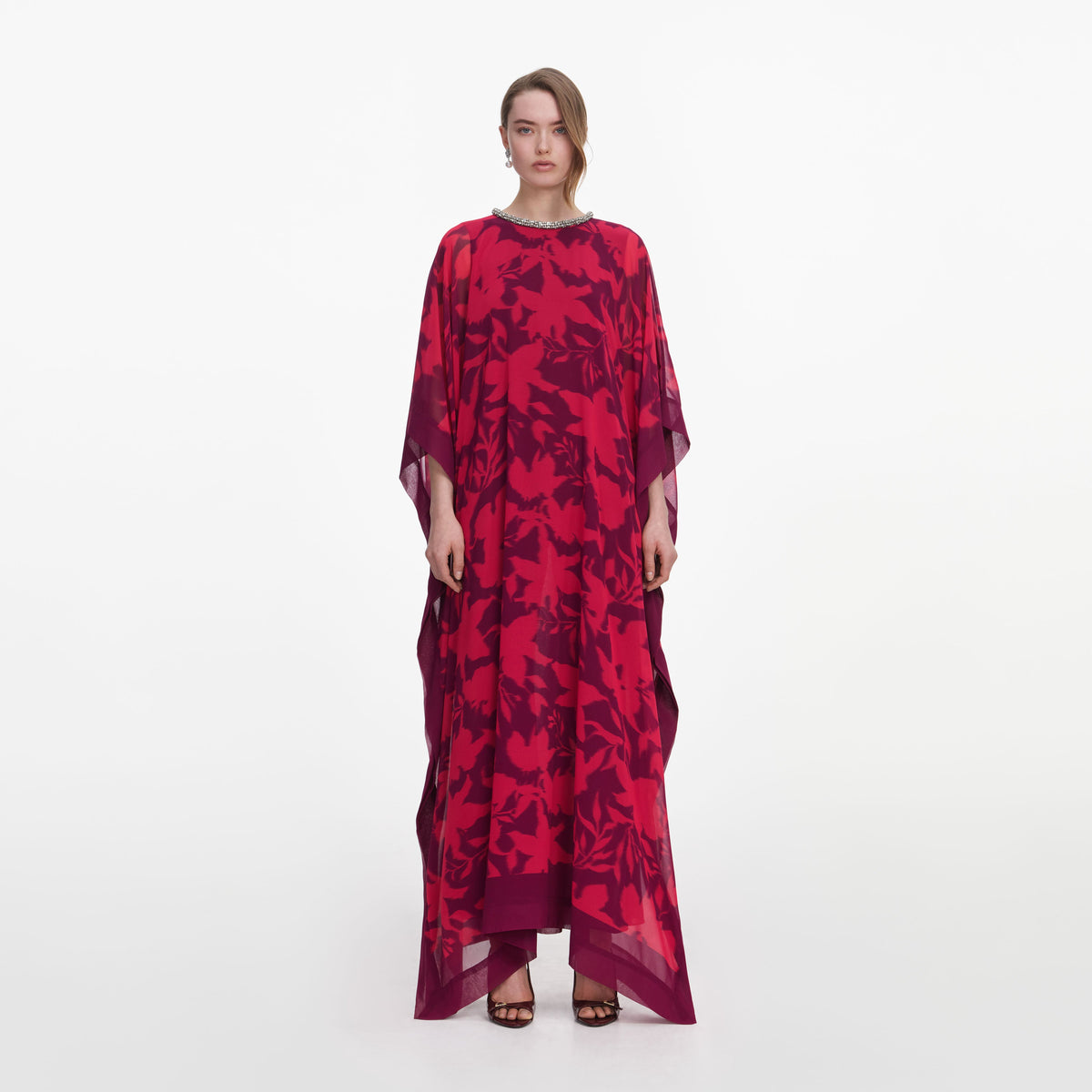 Pink Floral Kaftan