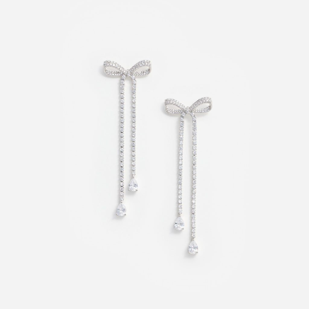 Crystal Bow Dangle Earring