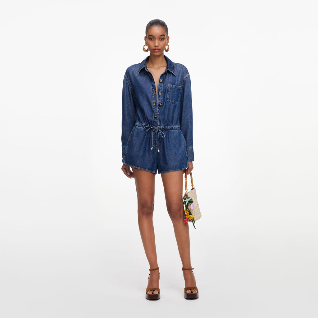 Denim Relaxed Fit Playsuit