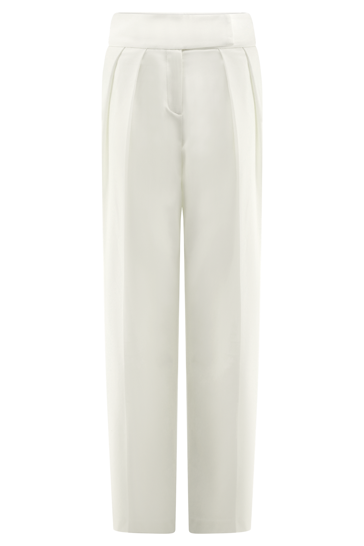 Penelope Pleated High Waisted Pants - Ivory