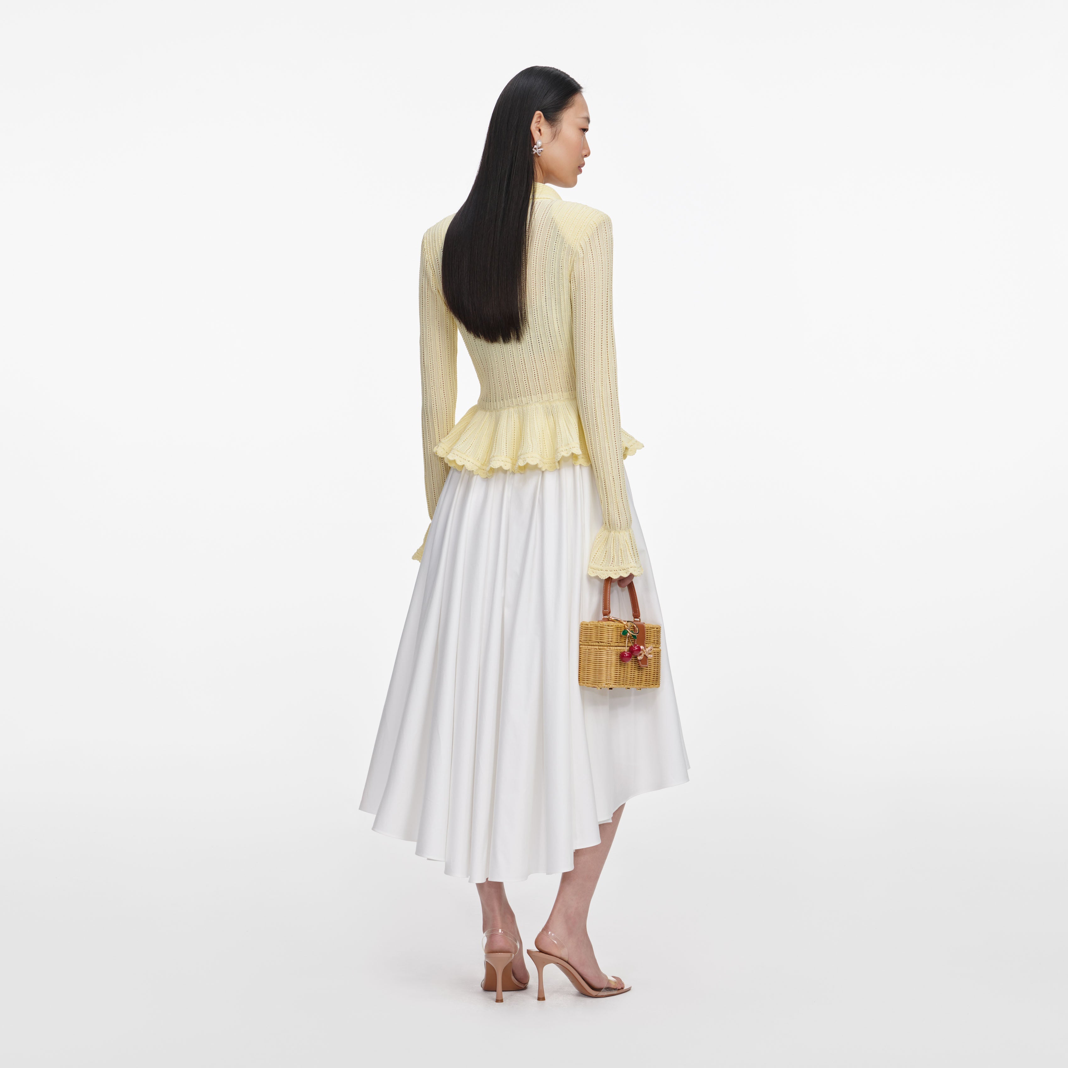Yellow Pointelle Cardigan