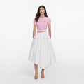 Pink Pointelle Knit Top