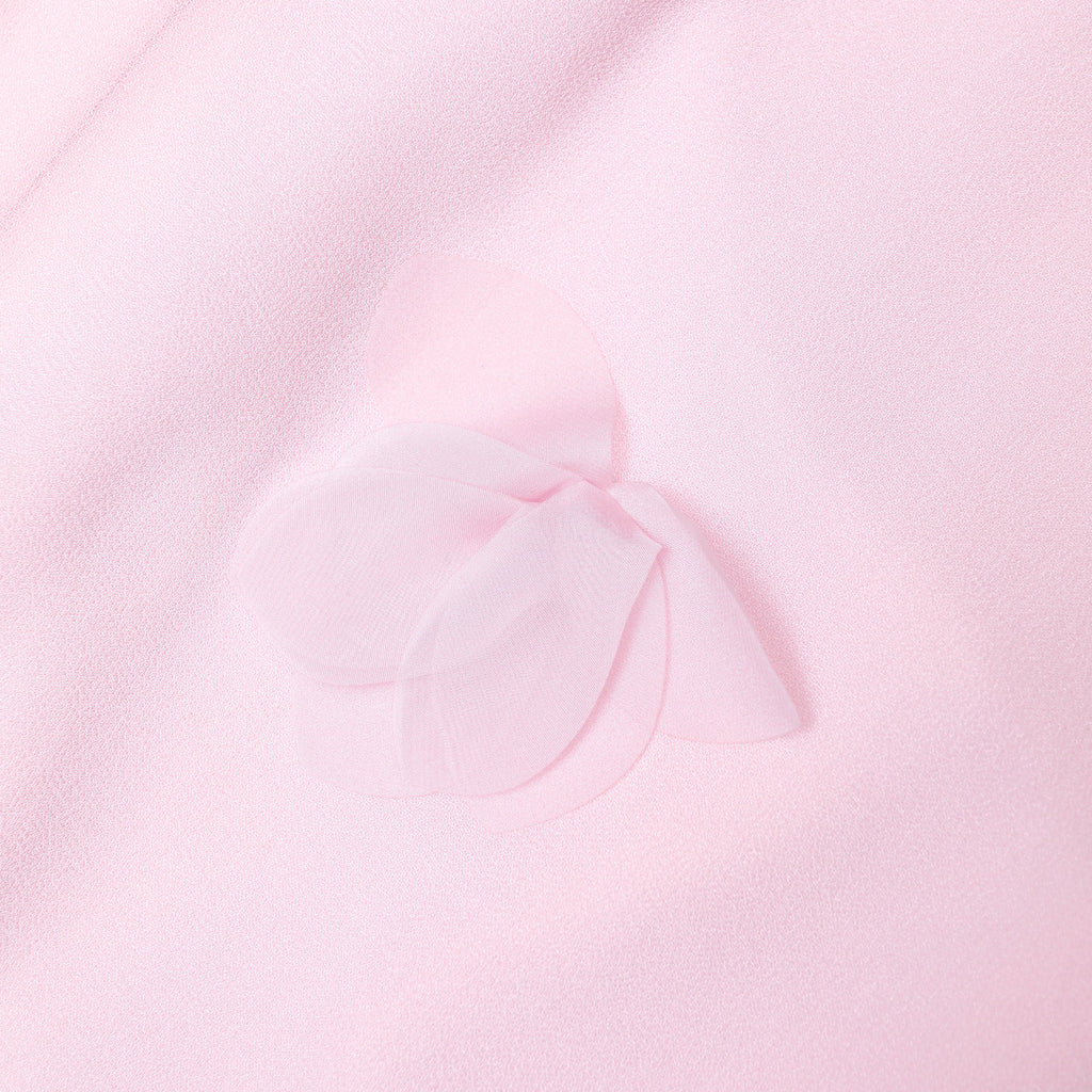 Pink Georgette Scarf Maxi Dress