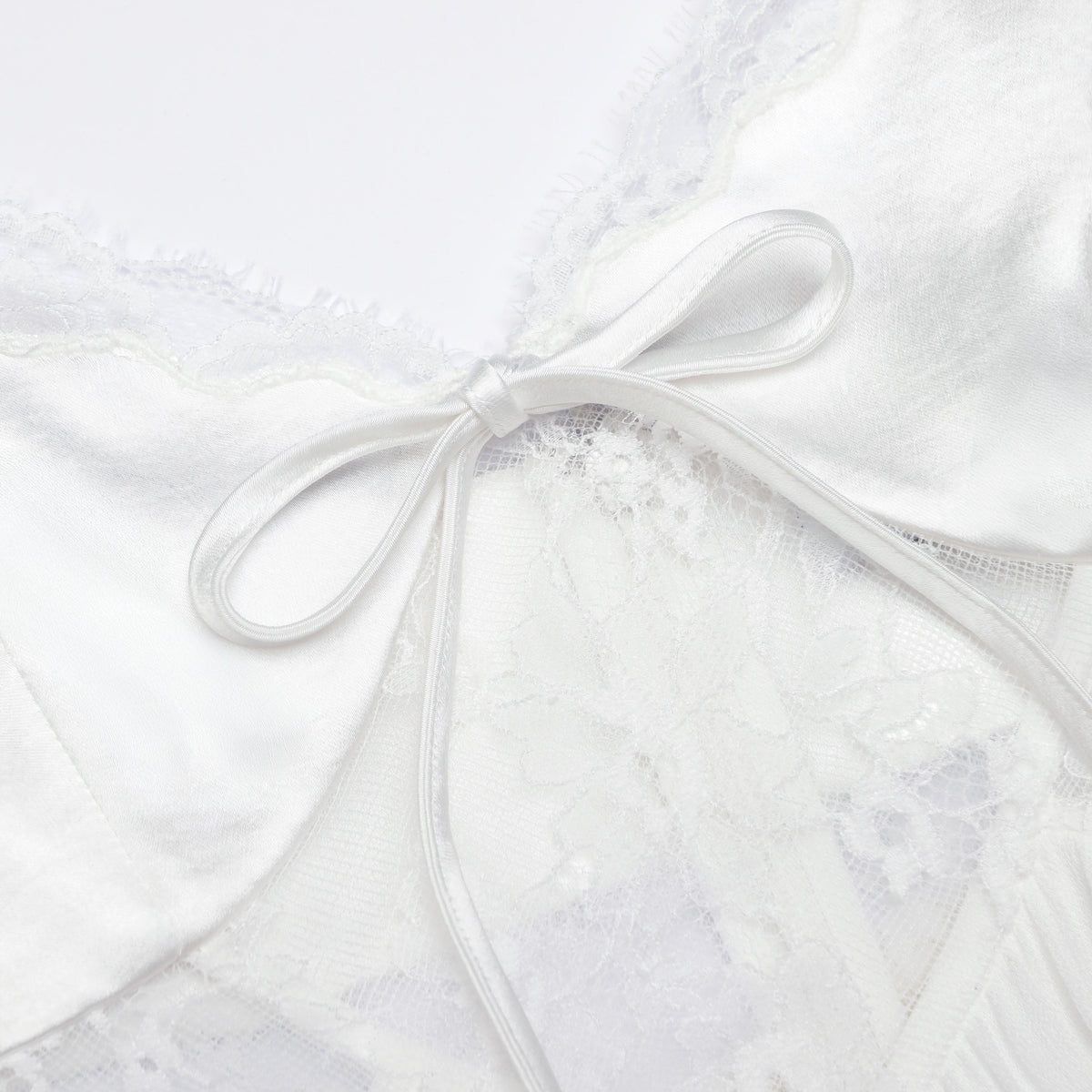White Georgette Satin Maxi Dress
