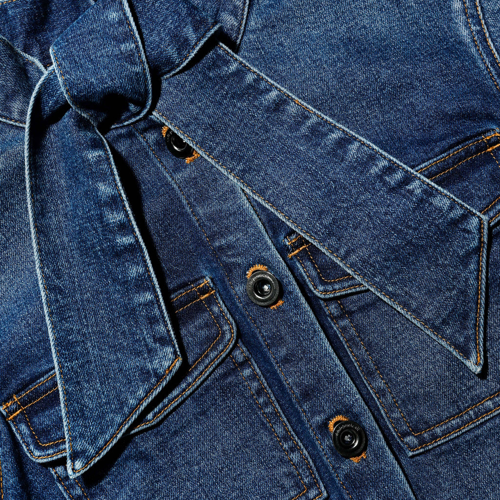 Denim Frill Playsuit