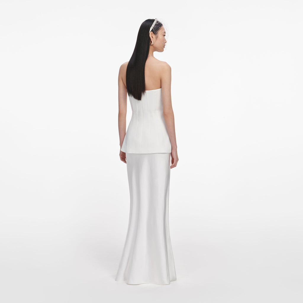 White Bandeau Maxi Dress