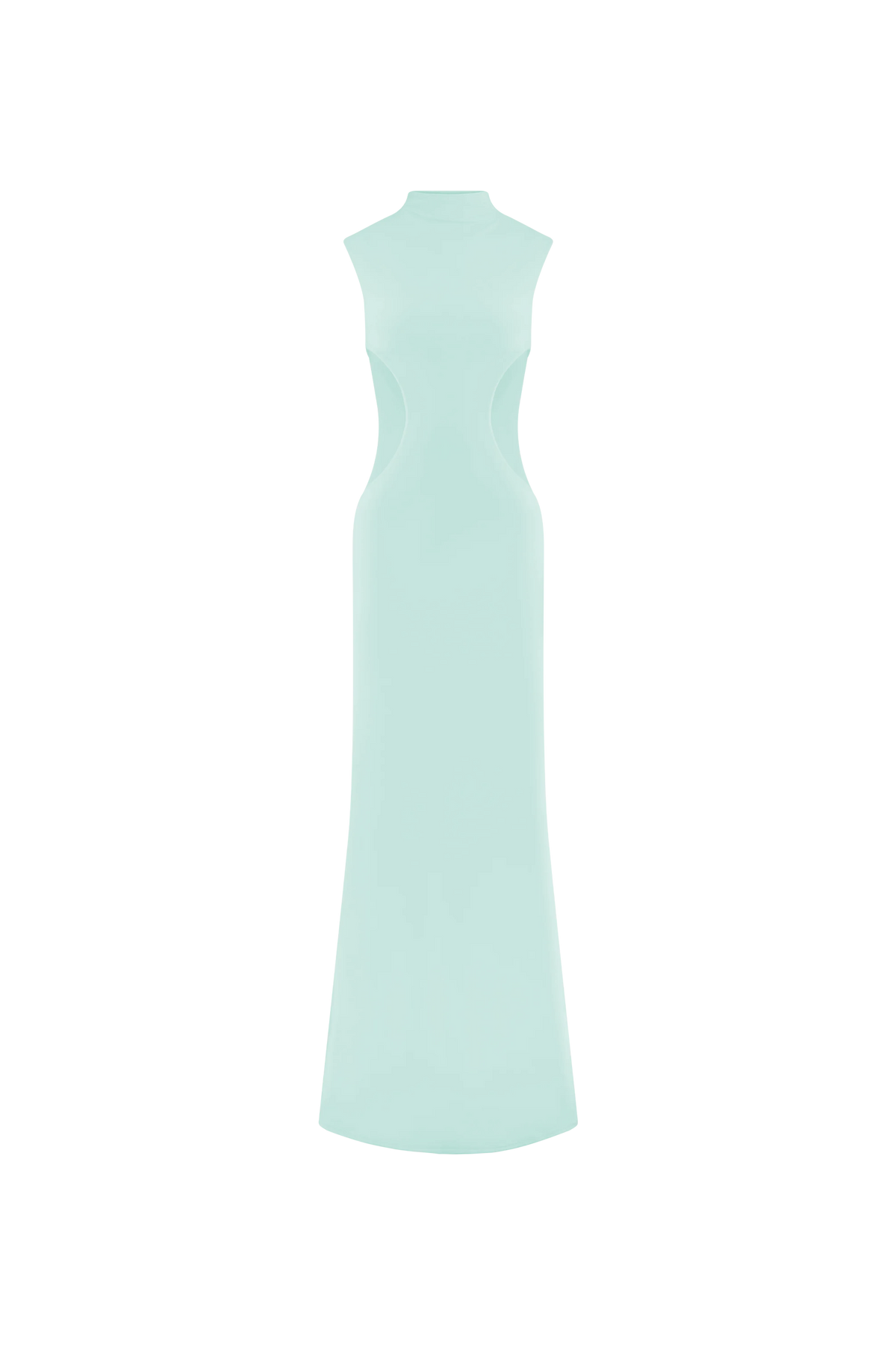 Massie Slinky And Mesh Maxi Dress - Lagoon
