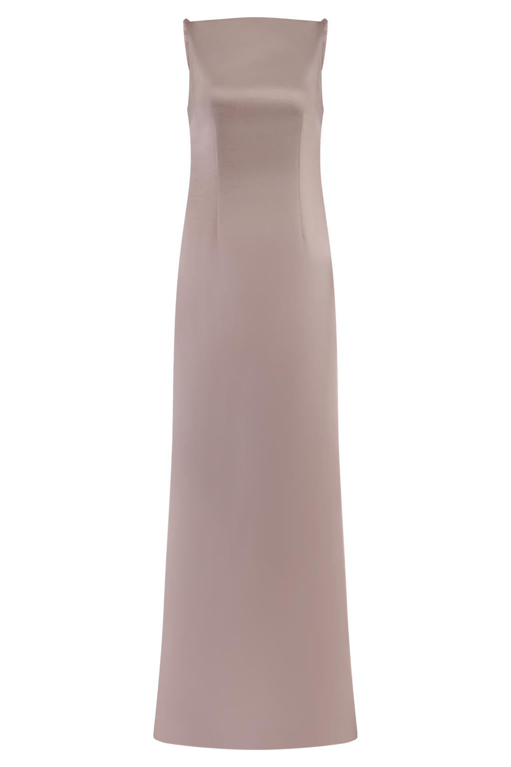 Violet Sleeveless Satin Maxi Dress - Soft Pink