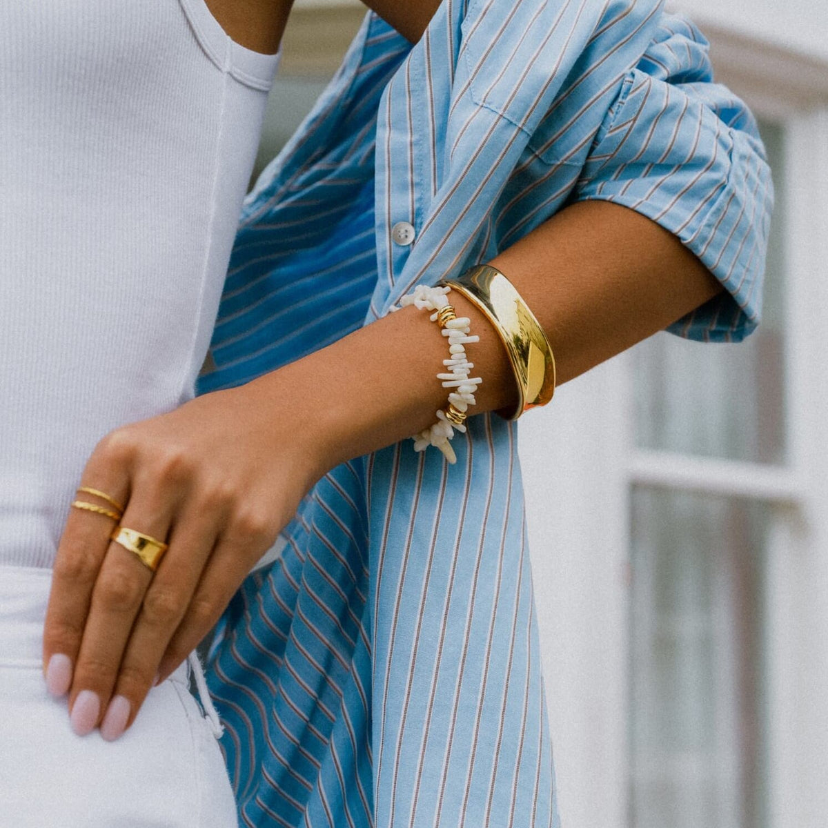 LUXE Polished Molten Bangle
