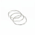 Ribbon Interlocking Bangles - Silver