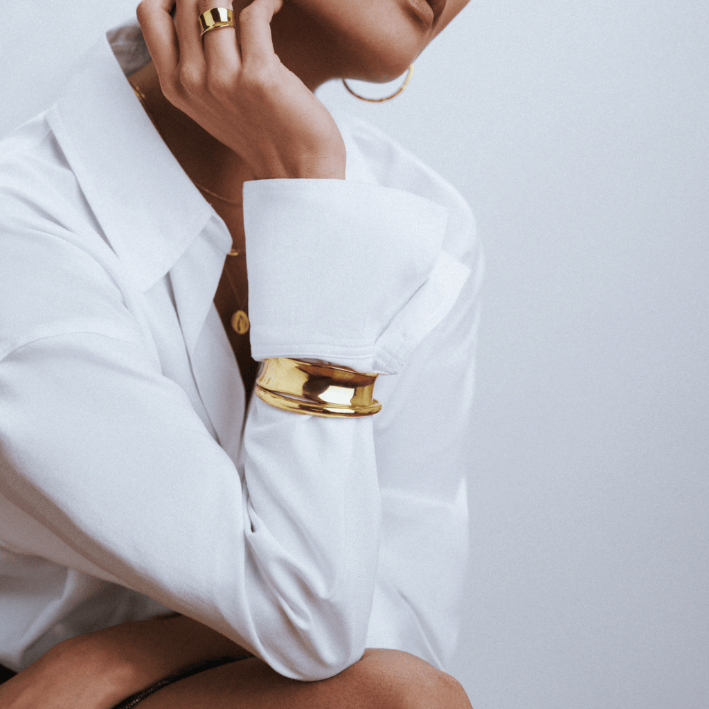 LUXE Polished Molten Bangle