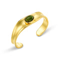 Organic Semi-Precious Green Jade Cuff
