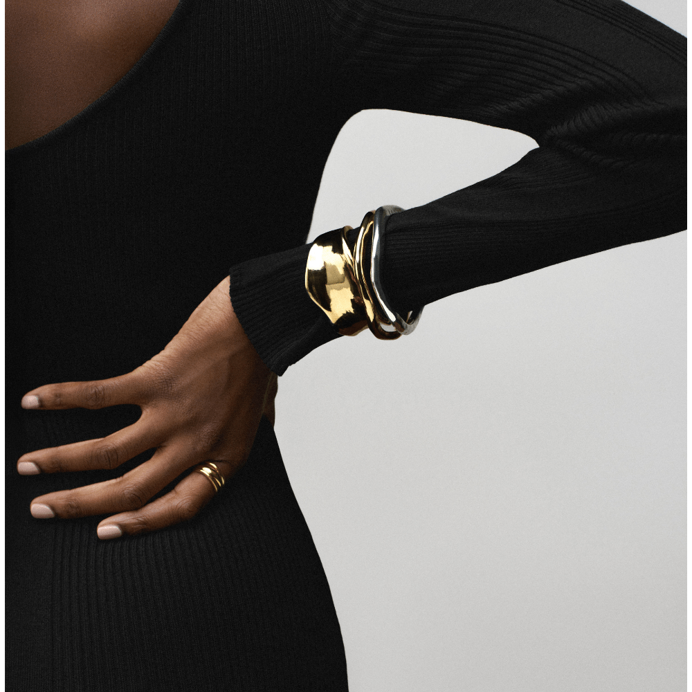 Statement Organic Molten Metal Cuff
