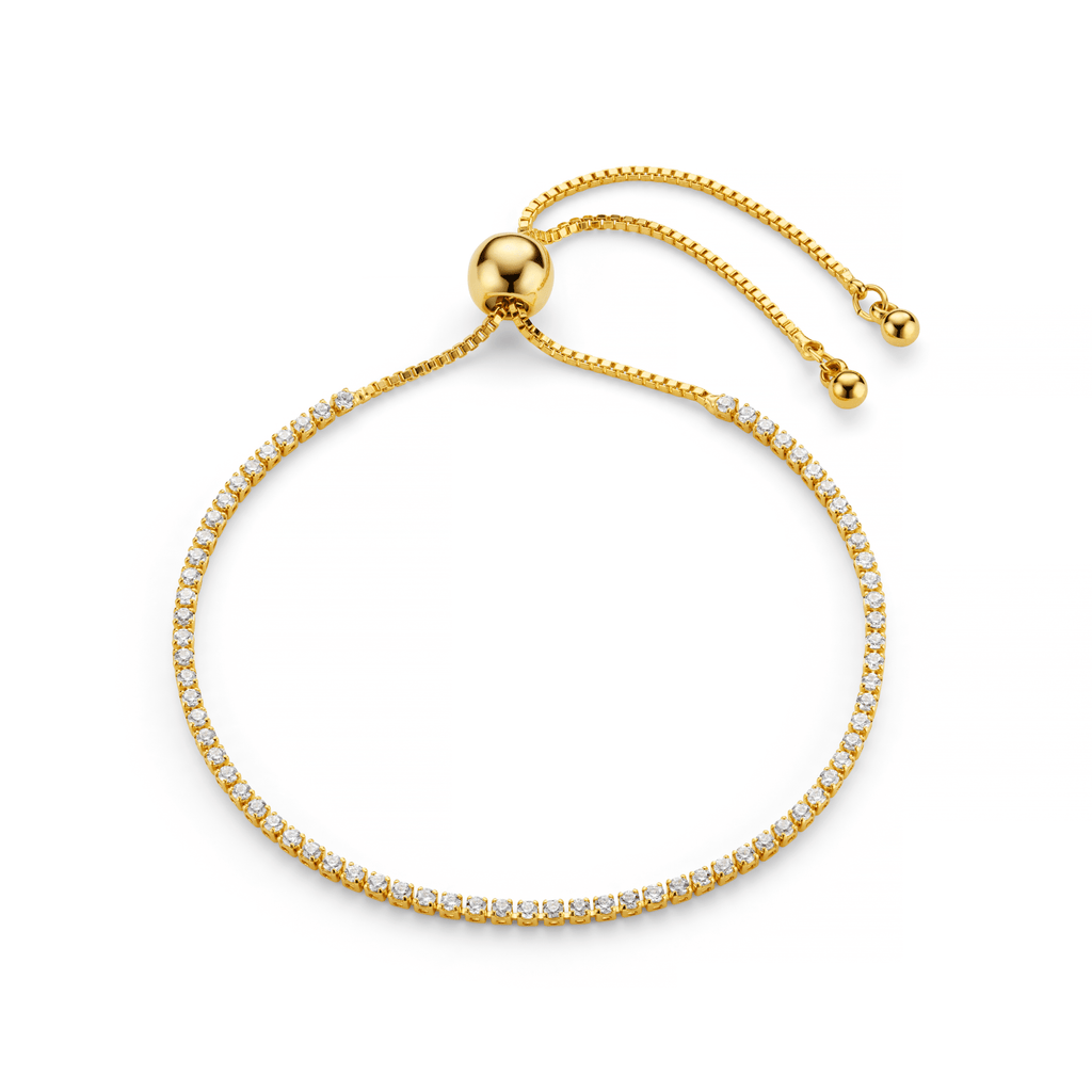 Fine Crystal Tennis Slider Bracelet