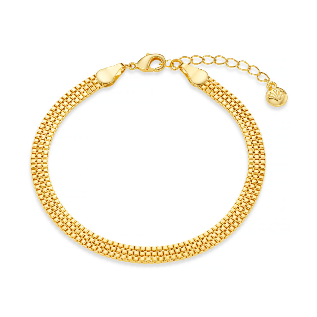 Flat Box Chain Bracelet