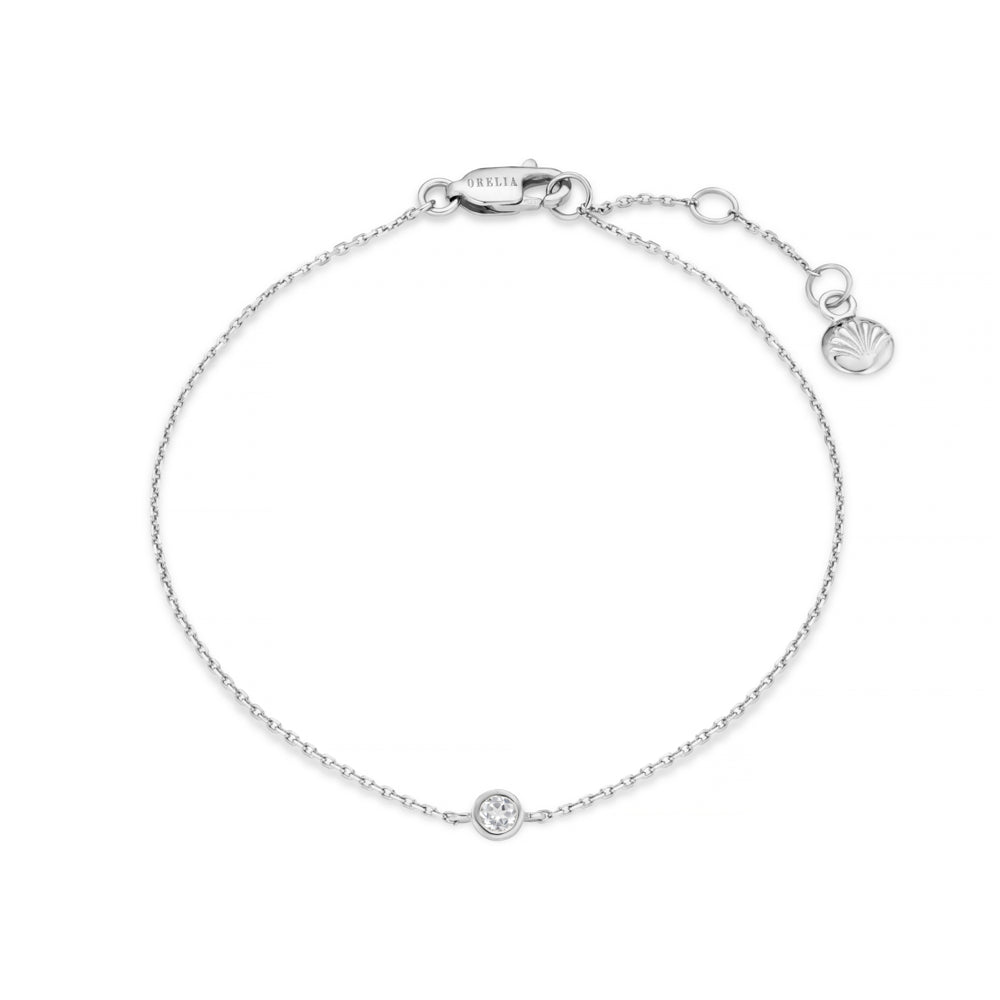 LUXE Classic Crystal Stationed Bracelet Silver