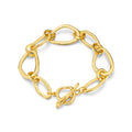 Organic Oval Link T-Bar Bracelet