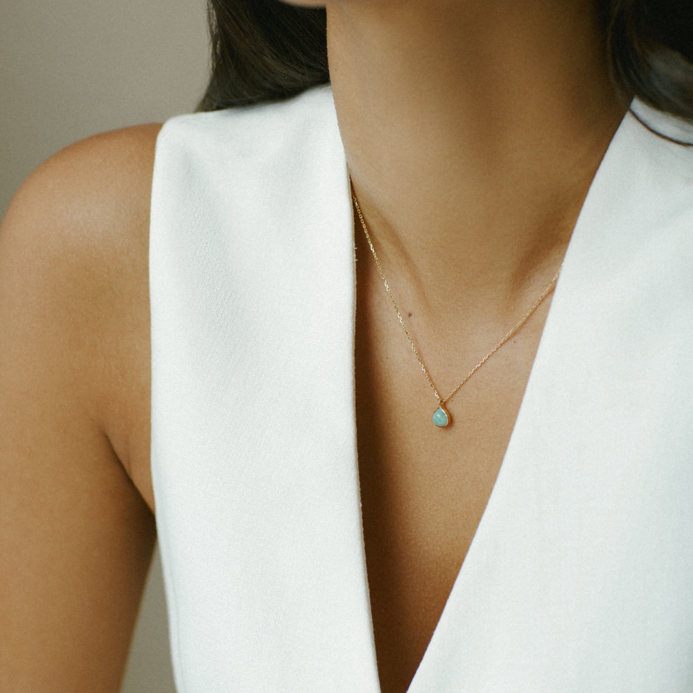 LUXE Semi-Precious Amazonite Necklace