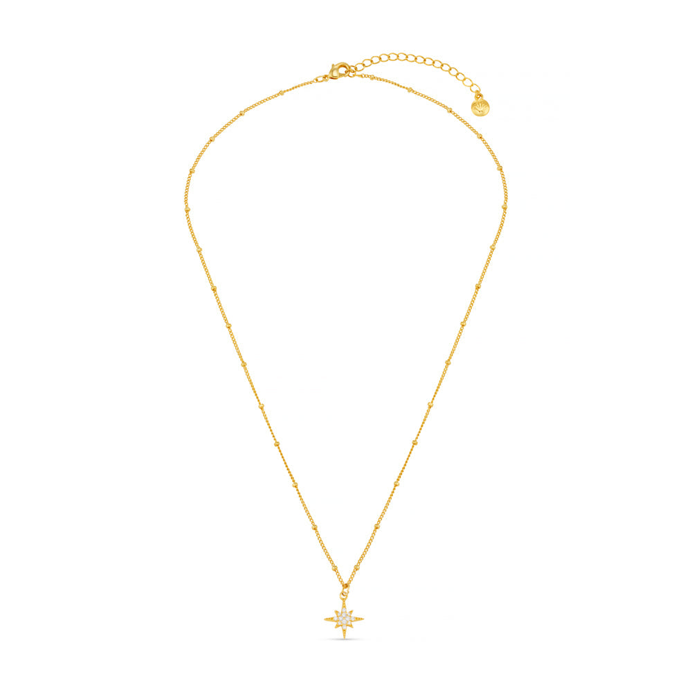 Pavé Starburst Satellite Chain Necklace