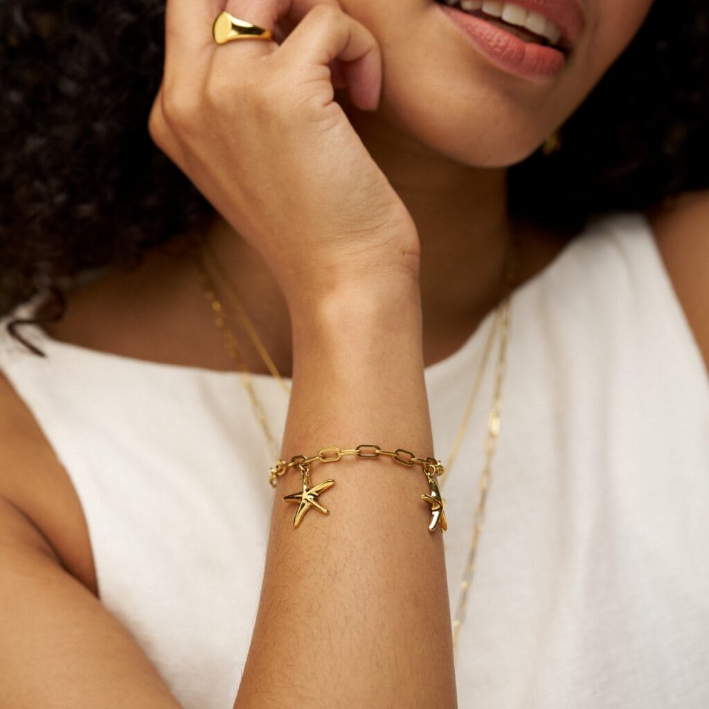 LUXE Starfish Charm Bracelet