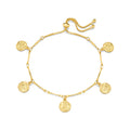 Molten Coin Adjustable Slider Bracelet