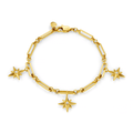 LUXE Crystal Starburst Charm Bracelet