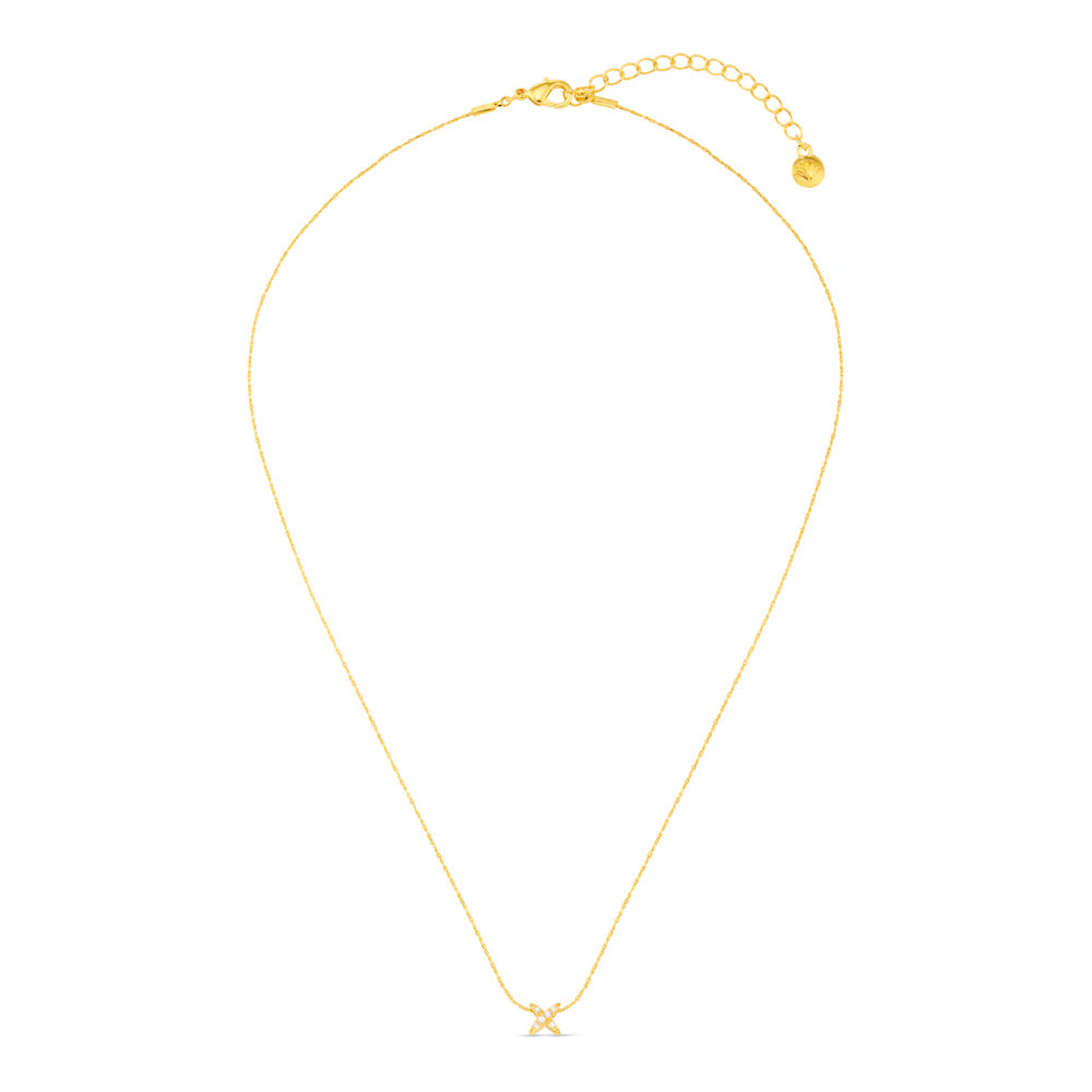 Fine Pavé Cross Collar Necklace