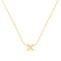 Fine Pavé Cross Collar Necklace