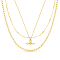 Dainty T-Bar 3-Row Necklace