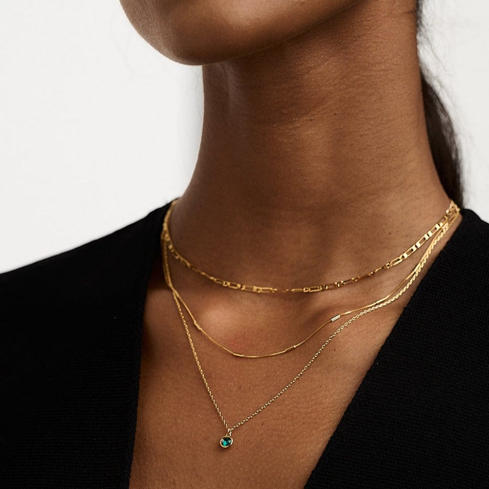 Emerald 3-Row Necklace Made With Swarovski® Crystals