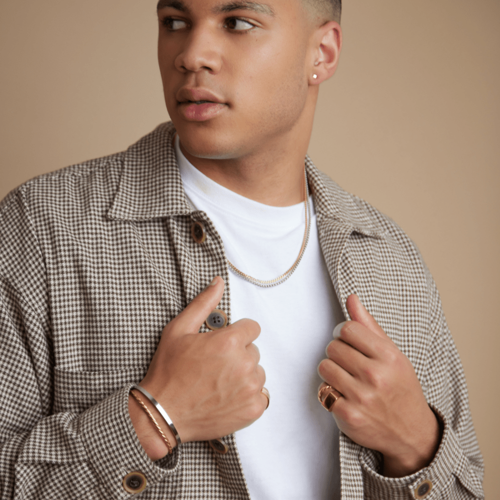 Round Box Chain Necklace - Silver