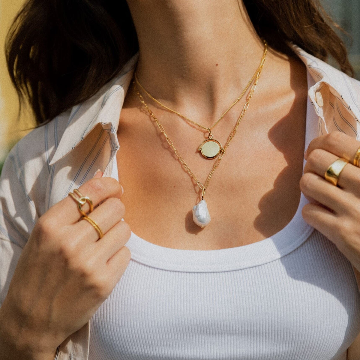 LUXE Statement Pearl Pendant Necklace