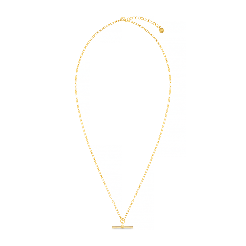 Chunky T-Bar Mid Length Necklace