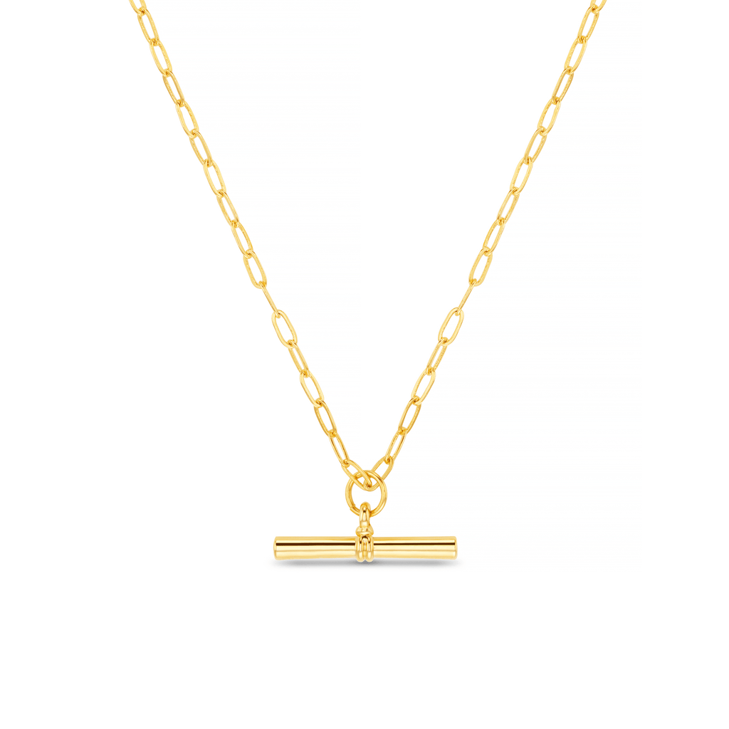 Chunky T-Bar Mid Length Necklace
