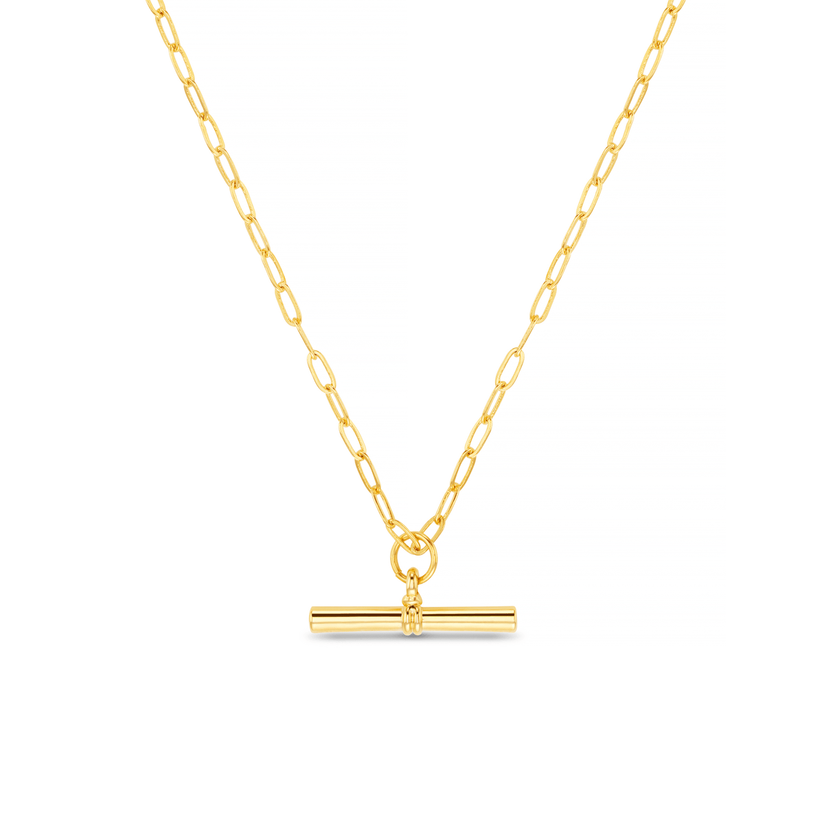 Chunky T-Bar Mid Length Necklace