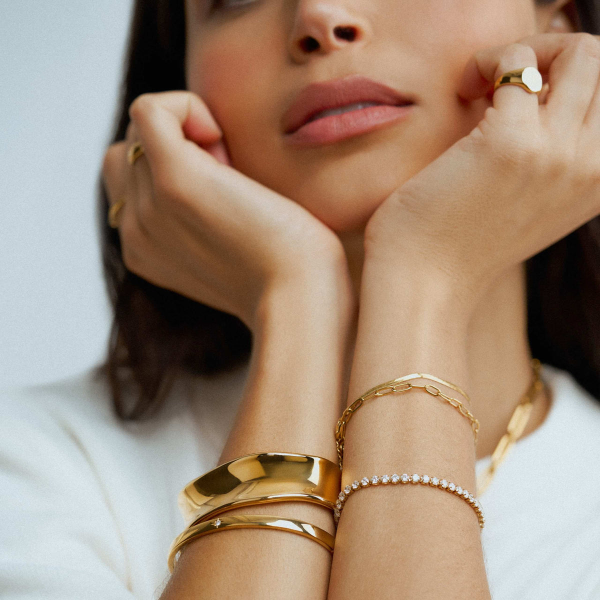 LUXE Chain & Tennis Wrist Stacking Set