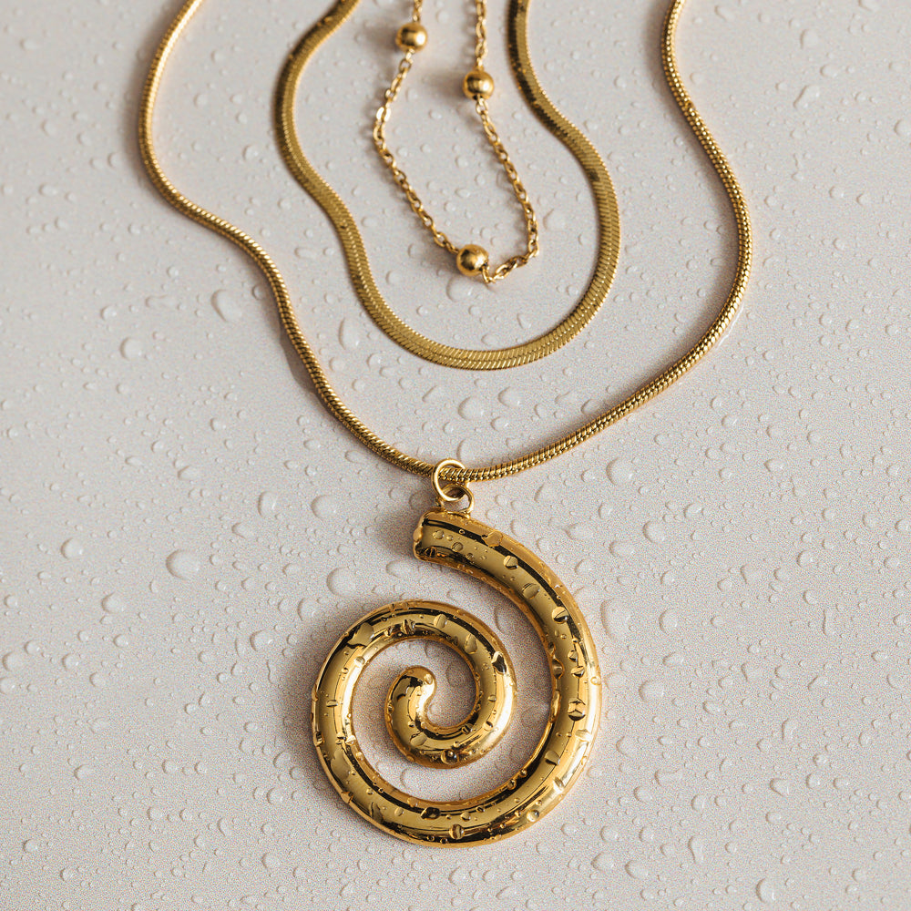 LUXE Spiral Multi-Row Necklace