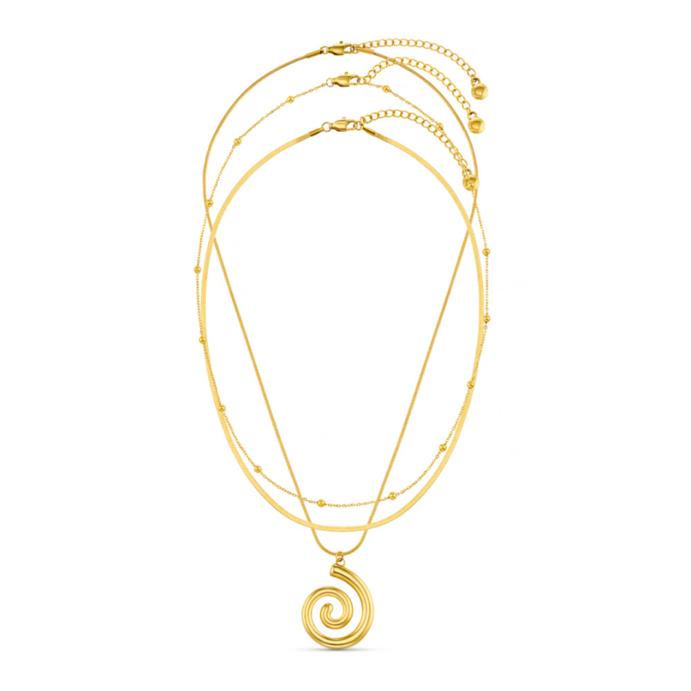 LUXE Spiral Multi-Row Necklace