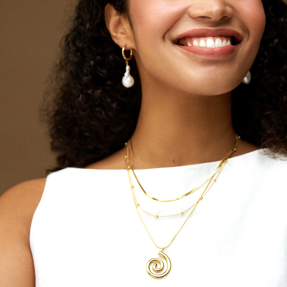 LUXE Spiral Multi-Row Necklace